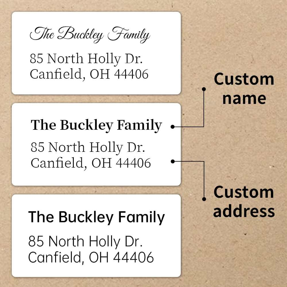Address Home Office - Aangepaste witte gepersonaliseerde retournaam adresstickers zelfklevend