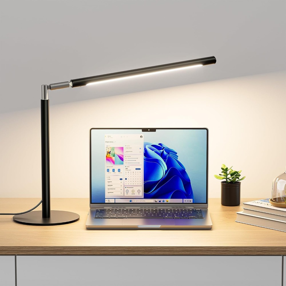 Home Office Desk - 16 Inch Verstelbare Metalen LED Bureaulamp,