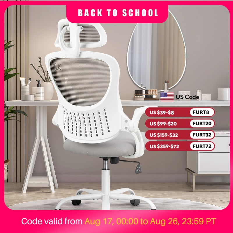Home Office Programmer - JHK Mesh Ergonomische kantoorcomputer Bureaustoel Opklapbare
