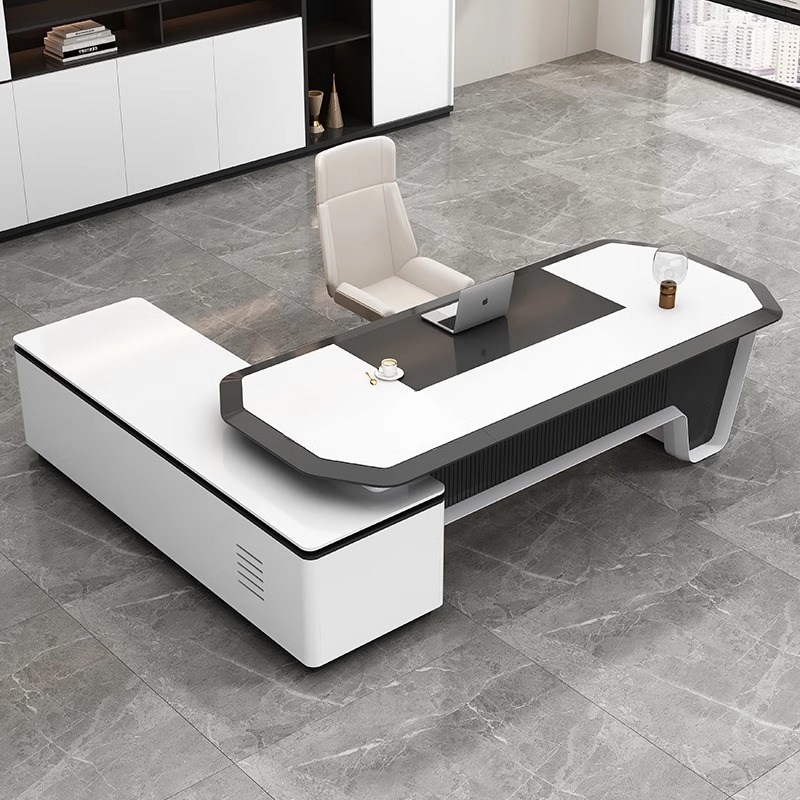 Home Office Desk With Drawers - Moderne L-vormen met laden Opbergruimte Gamer