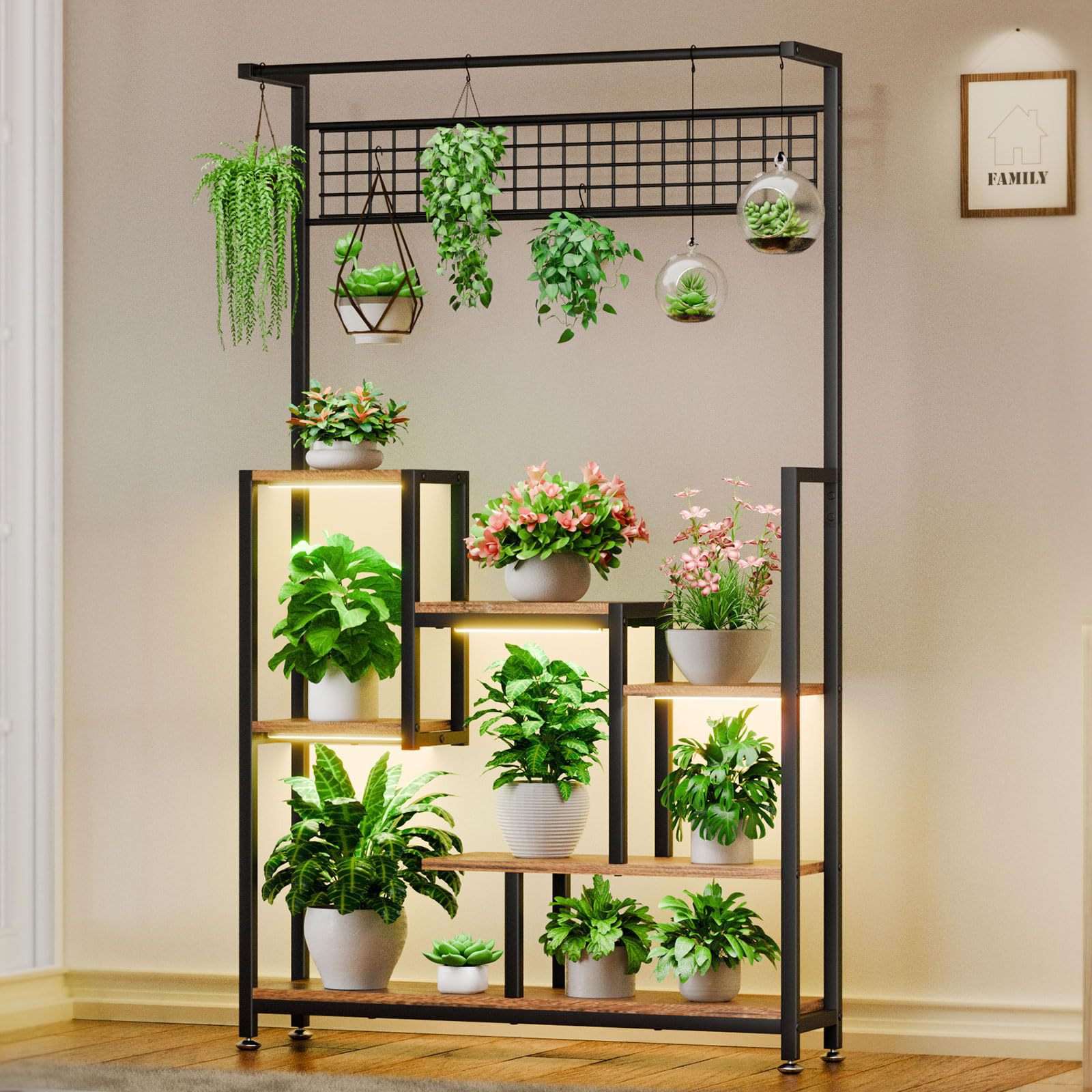 Bookcase Wood Shelf - Moderne tuin woonkamer metalen houten opbergboekenkast