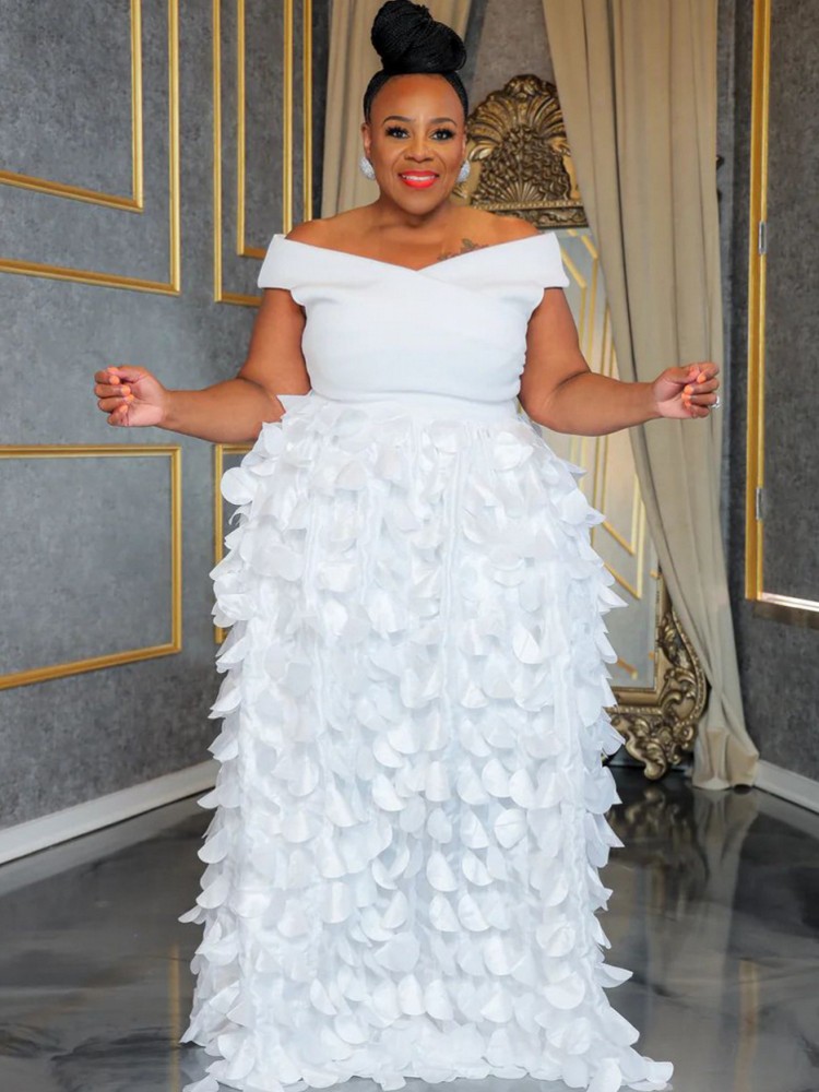 Home Office Makeover - XL-5XL Plus Size Elegante Maxi Jurk