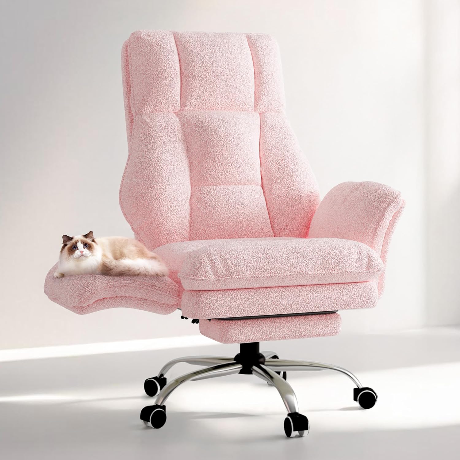 Ergonomic Office Chair - Grote en hoge bureaustoel, opklapbare armleuningen