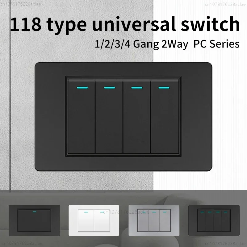 Home Office Programmer - 118 rechthoekige pc-paneel tuimelschakelaar universele 16A