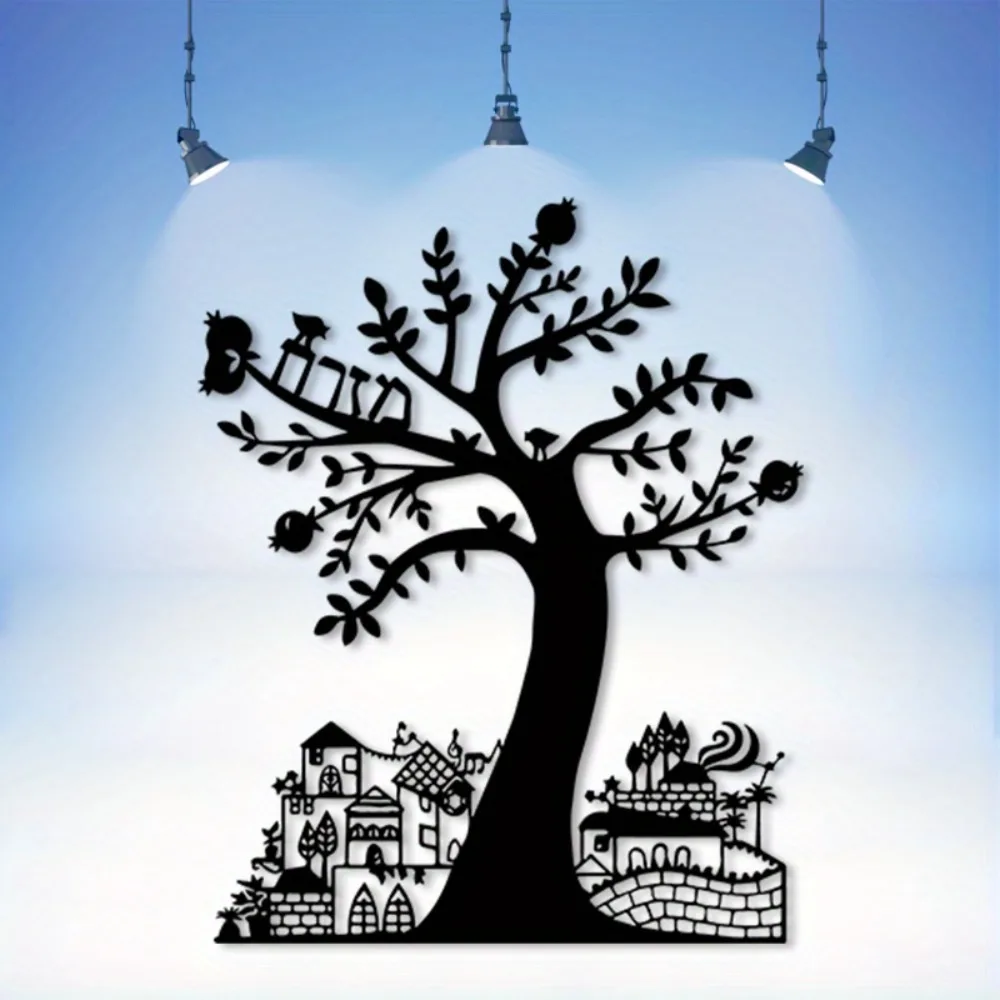 Home Office For - CIFBUY Metalen Wanddecoratie Granaatappelboom Jeruzalem Bord