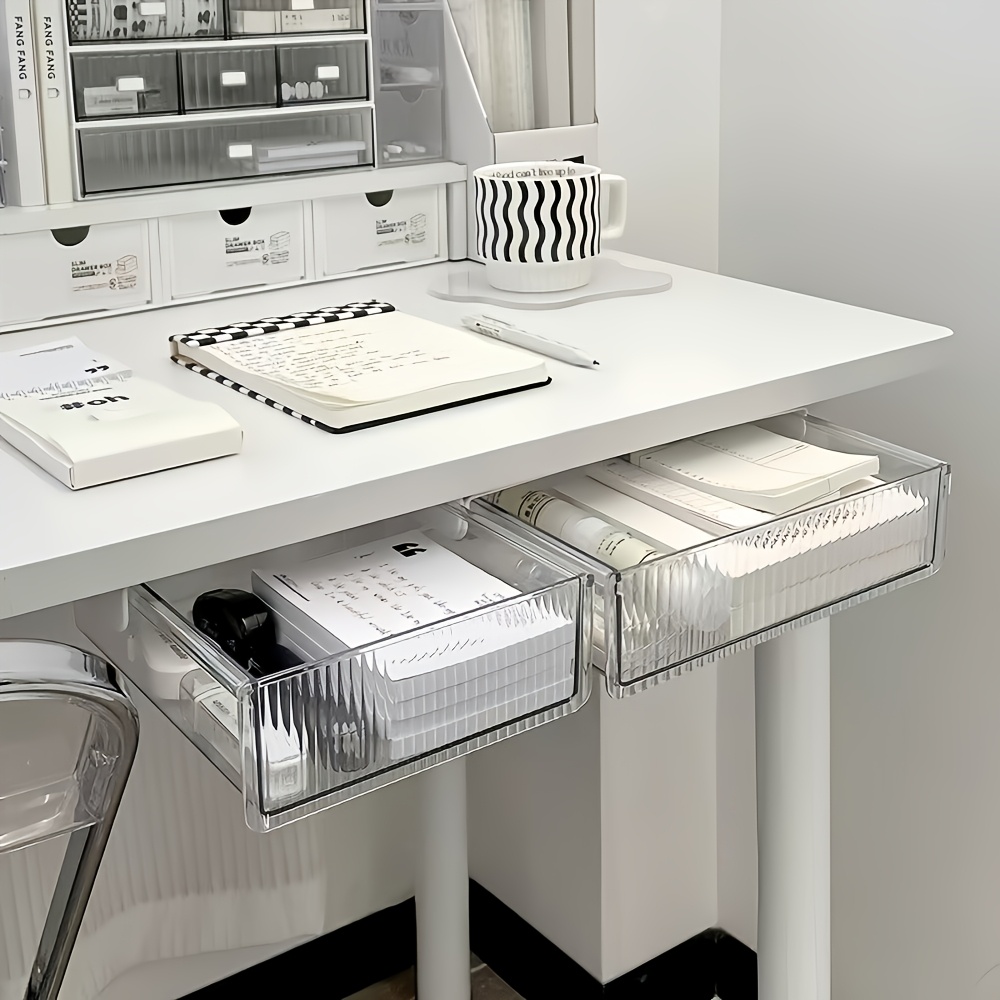 Home Office Desk With Drawers - 1 stuk transparante lade-organizer voor onder