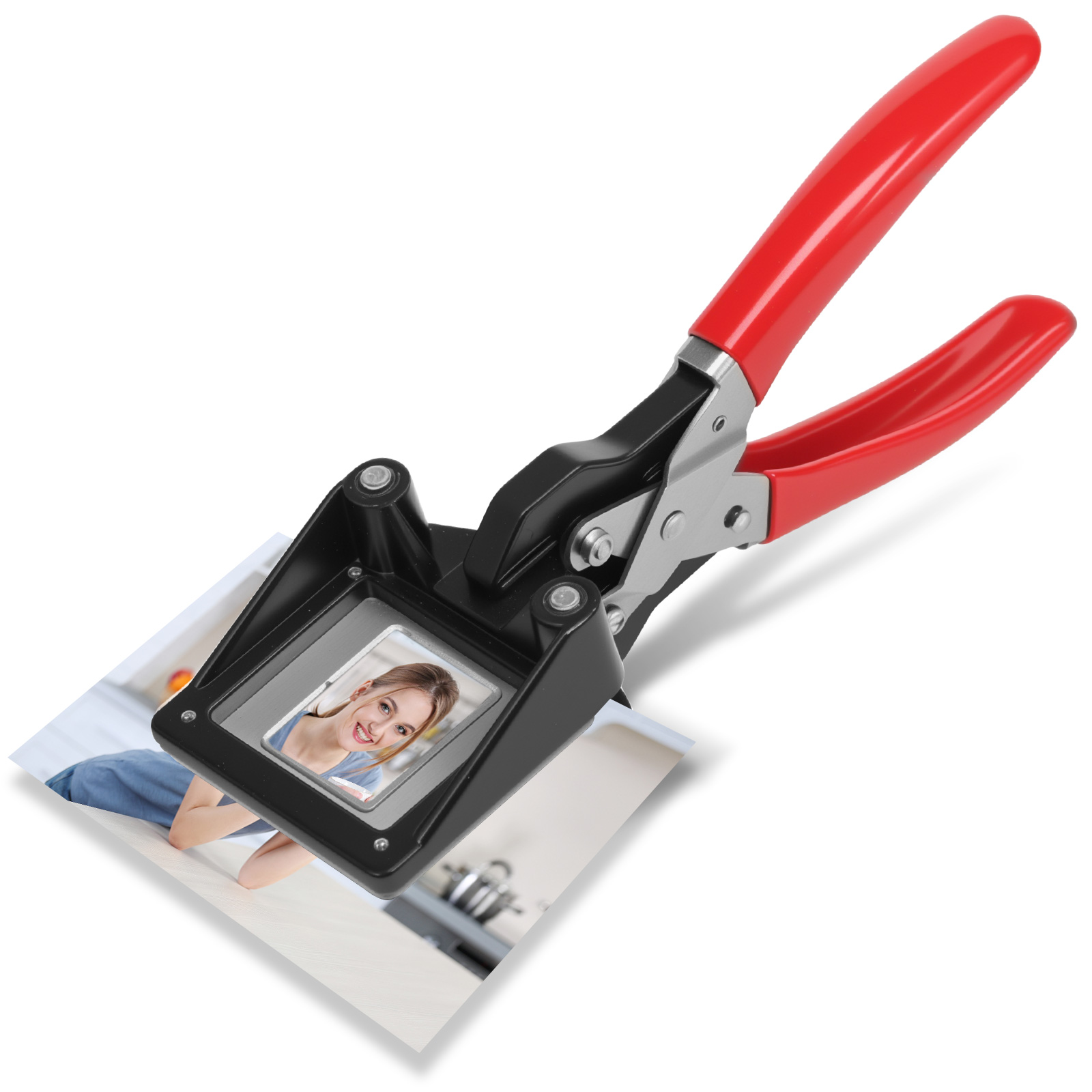 Home Office For Passport - Handheld Paspoort Fotosnijder 3x4 cm/2.5x3.2 cm