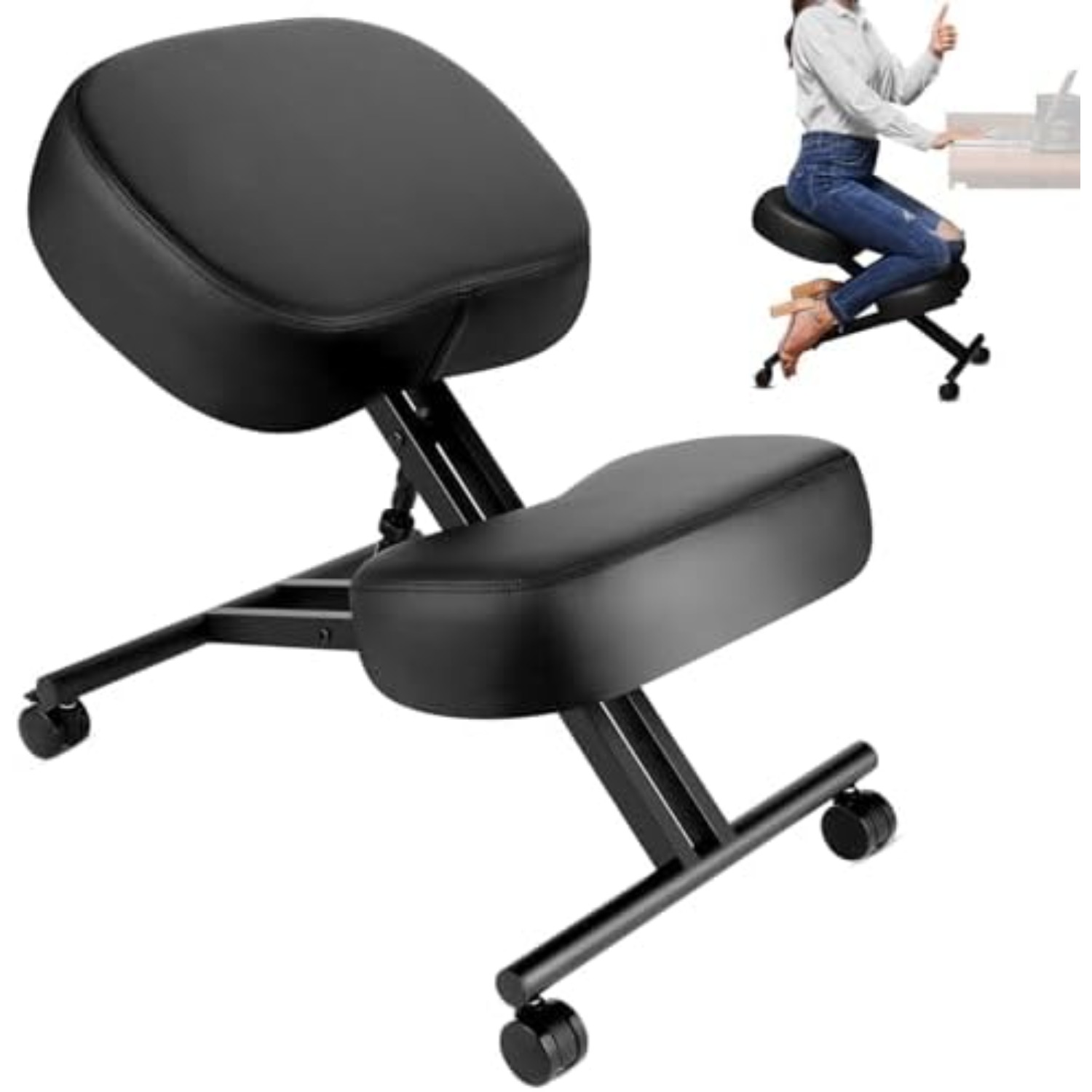 Ergonomic Office Chair - Ergonomische knielstoel, meditatiestoel met verstelbare hoogte