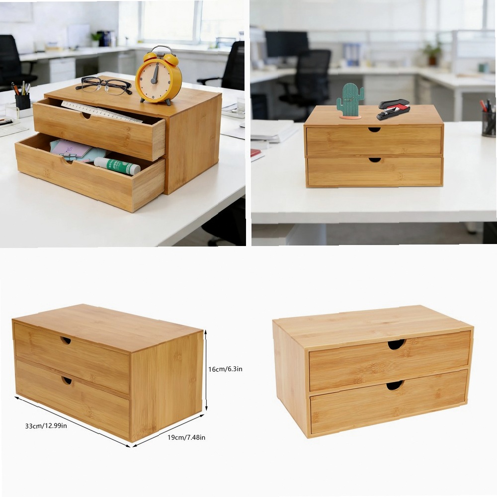 Home Office Desk With Drawers - Bureau-organizer, opbergdoos voor kantoorbenodigdheden met 2