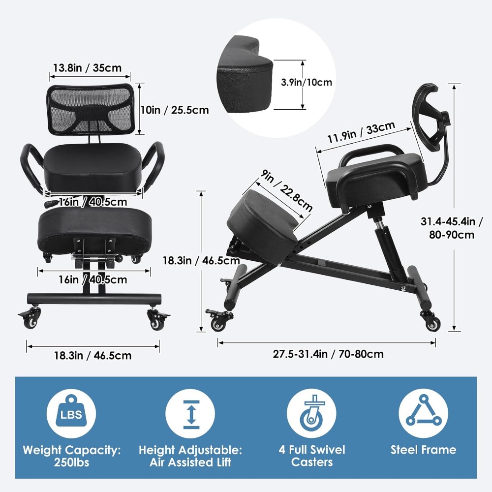 Verstelbare ergonomische kniel - Ergonomic Office Chair recensie en prijs