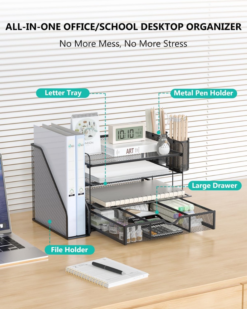 4-laags bureaublad-organizer m - Home Office Desk With Drawers recensie en prijs