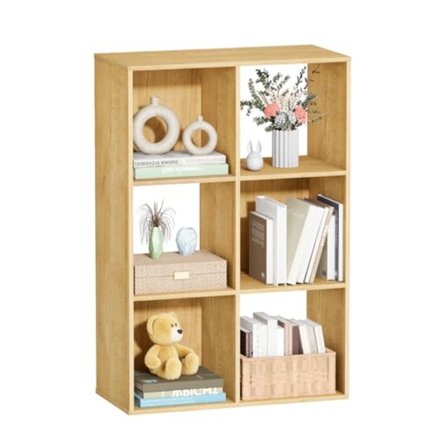 6-delige opbergorganizer, open - Bookcase Wood Shelf recensie en prijs
