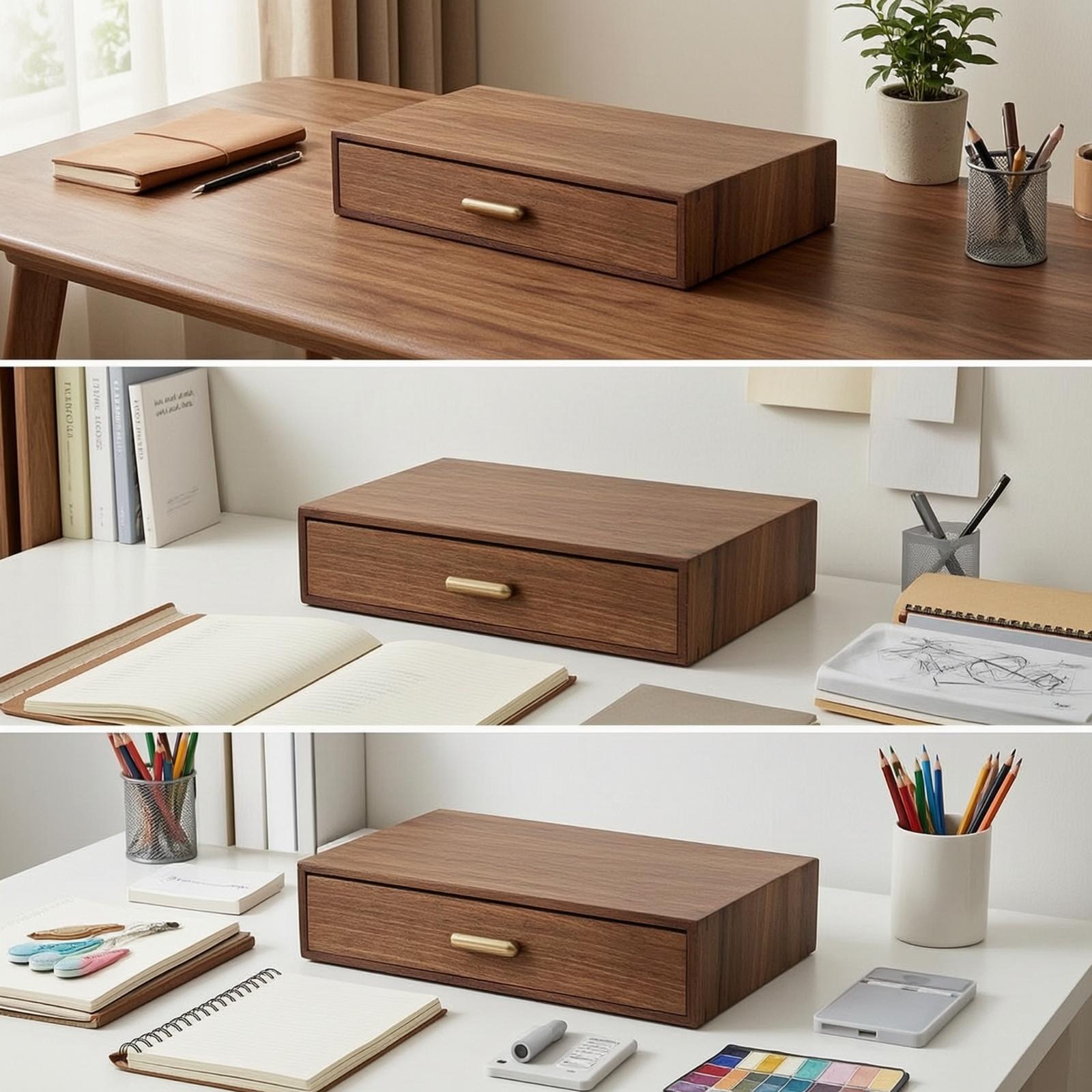 Houten bureau-opberglade, waln - Home Office Desk With Drawers recensie en prijs