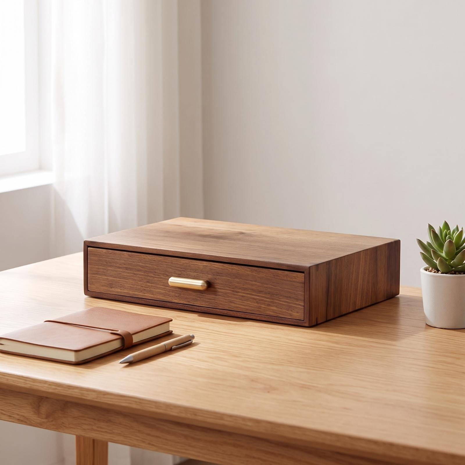 Houten bureau-opberglade, waln - Home Office Desk With Drawers recensie en prijs