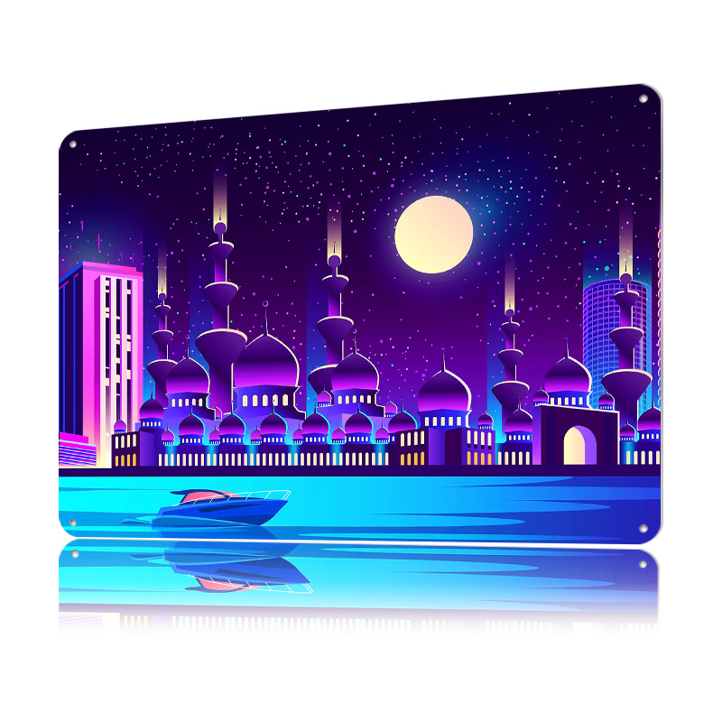 Synthwave Neon City Dubai Meta - Home Office Dubai recensie en prijs