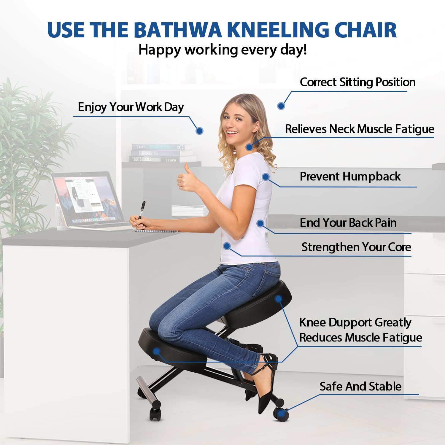 Ergonomische knielstoel voor k - Ergonomic Office Chair recensie en prijs