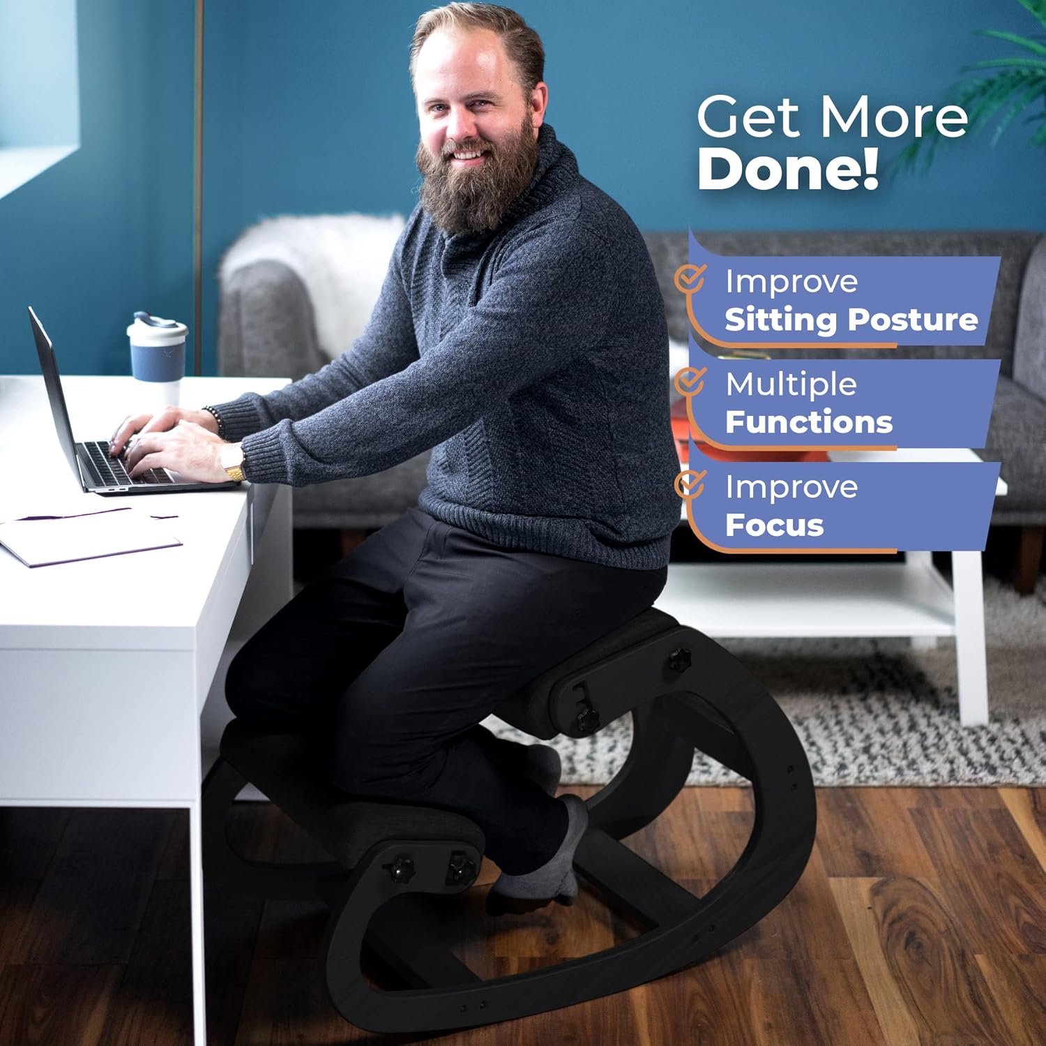 Ergonomische houten knielstoel - Ergonomic Office Chair recensie en prijs