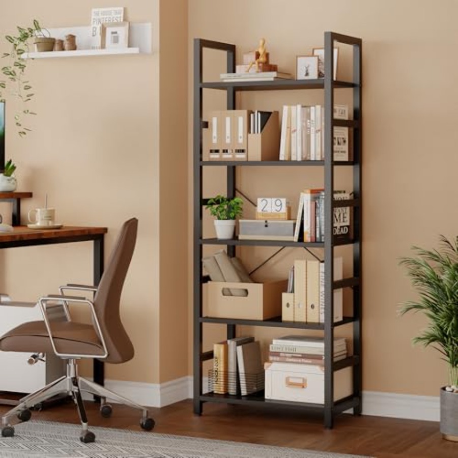 5-laags boekenplank, moderne h - Bookcase Wood Shelf recensie en prijs