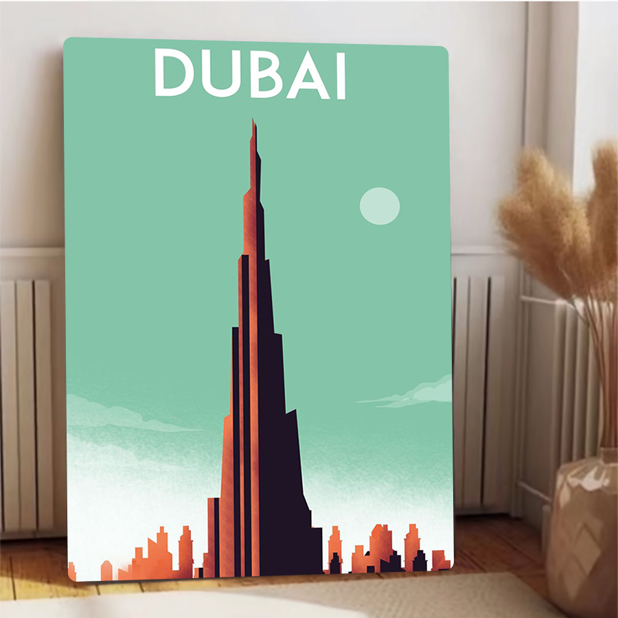 Dubai Skyline Metalen Muurkuns - Home Office Dubai recensie en prijs