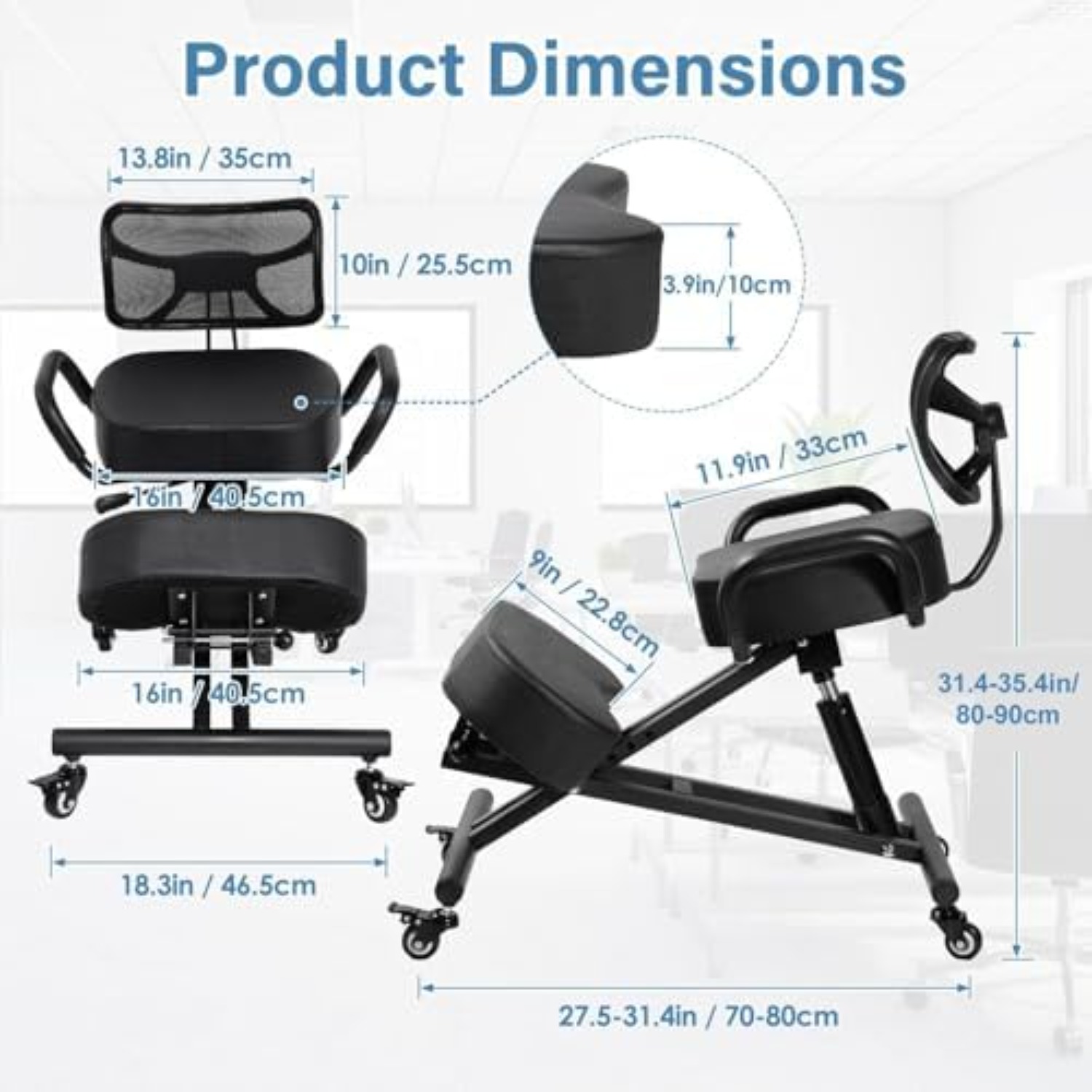 Ergonomische knielstoel met ve - Ergonomic Office Chair recensie en prijs