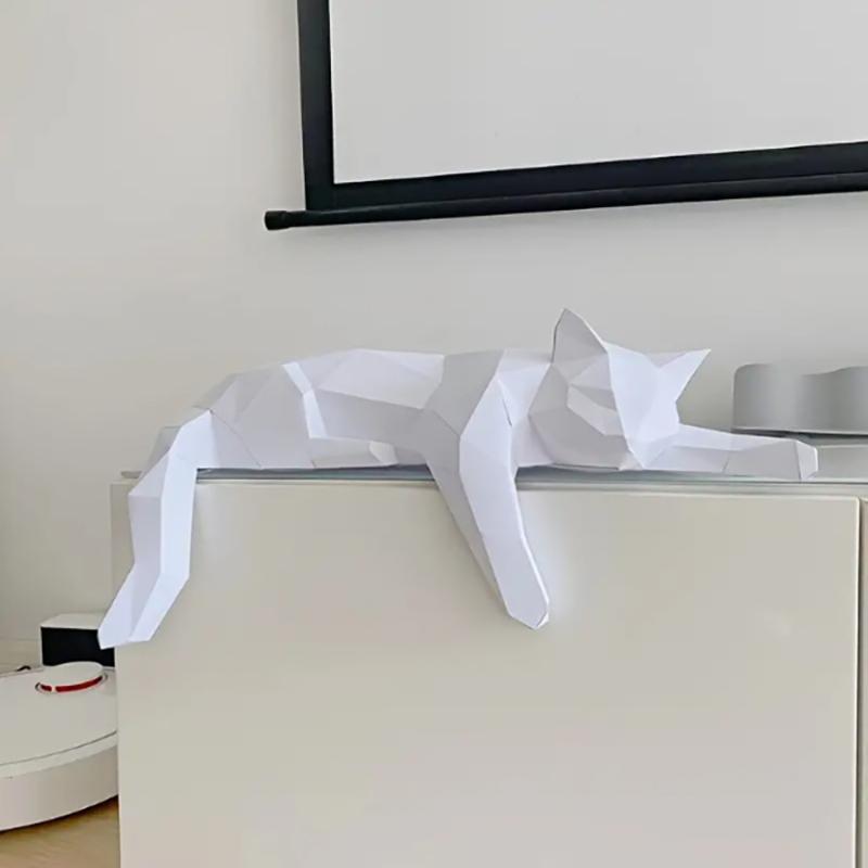 Zwart Wit Kat Standbeeld - Geo - Home Office Desk Ideas recensie en prijs