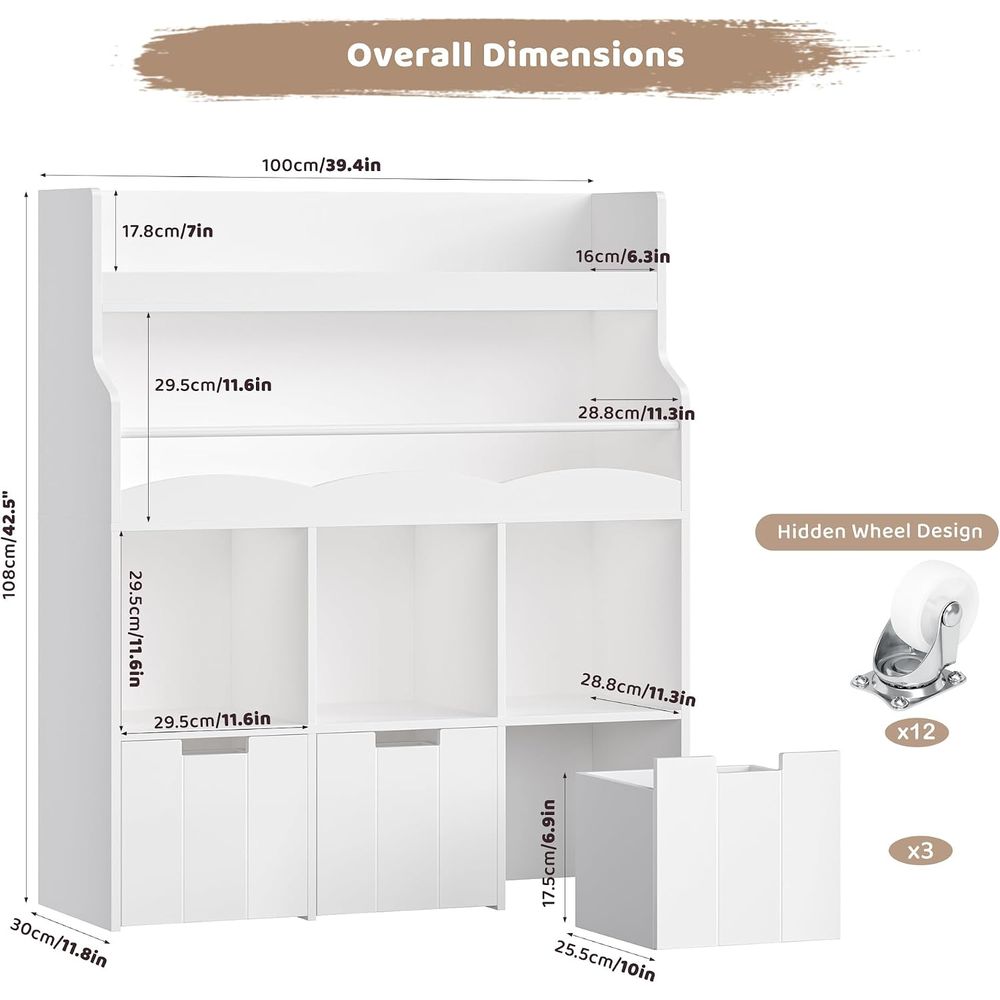 Opbergorganizer voor kinderspe - Bookcase Wood Shelf recensie en prijs