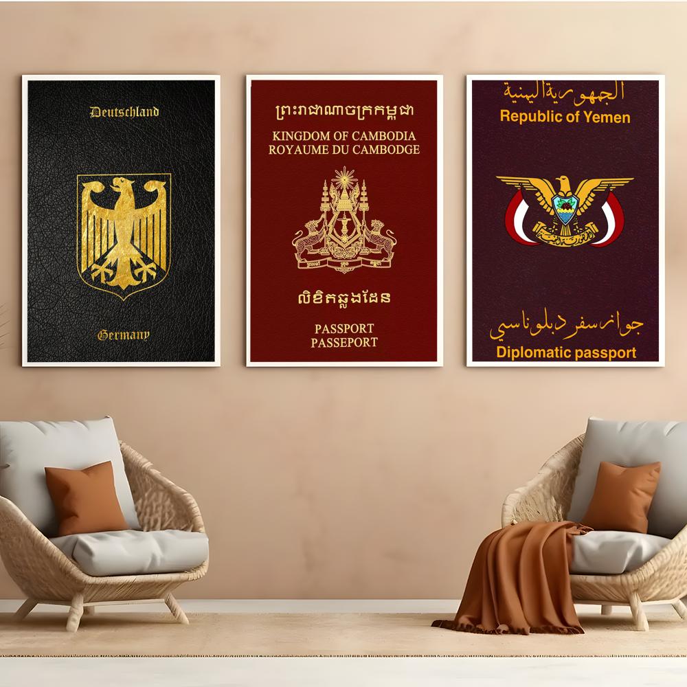 Dieprode paspoortenposter met  - Home Office For Passport recensie en prijs