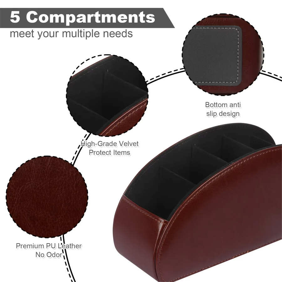 1Pc 5 Grid PU lederen desktop- - Home Office Makeover recensie en prijs