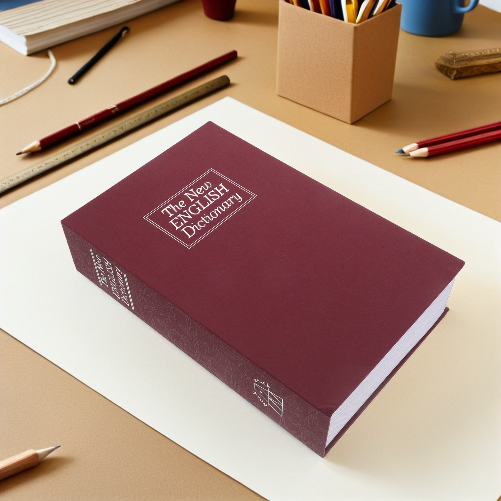Rode imitatie boekvormige klui - Home Office For Passport recensie en prijs
