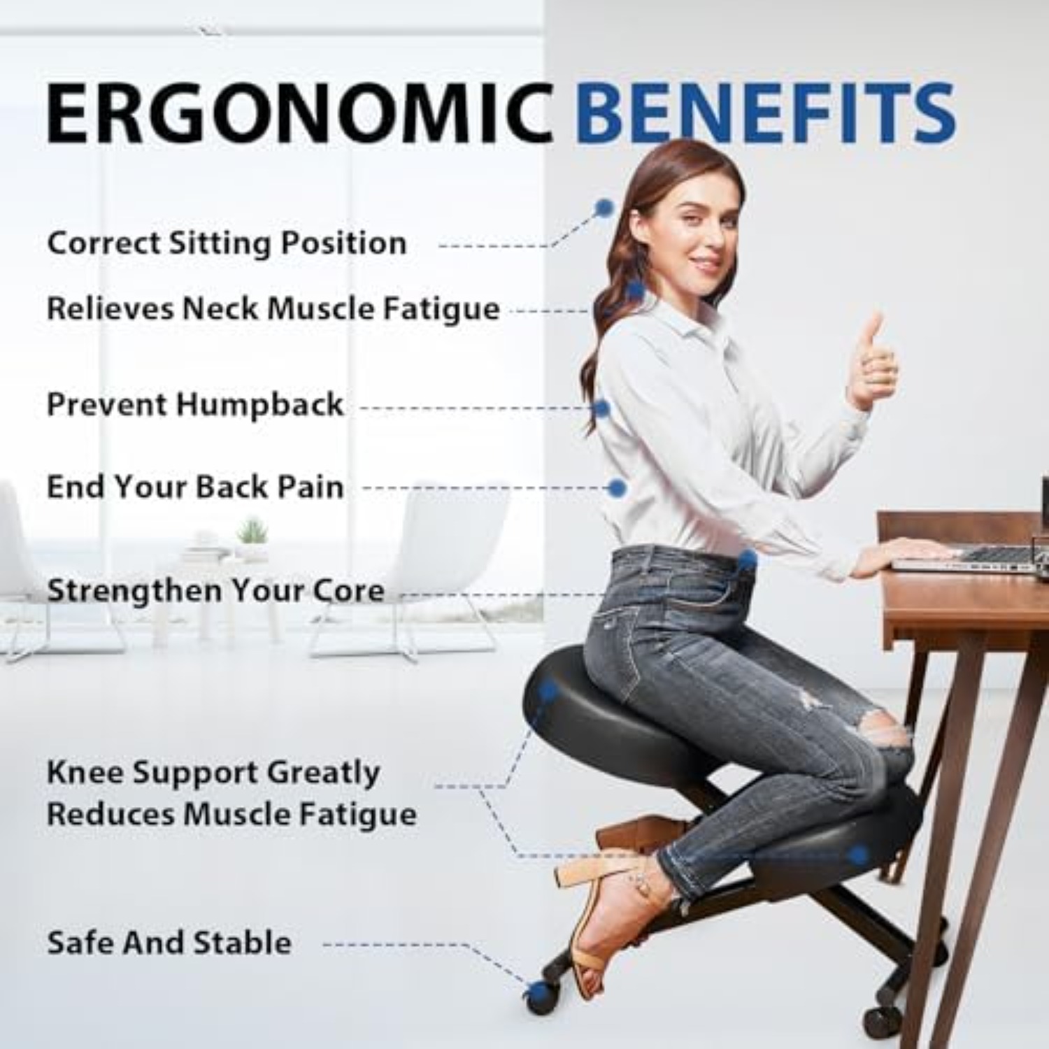 Ergonomische knielstoel, medit - Ergonomic Office Chair recensie en prijs