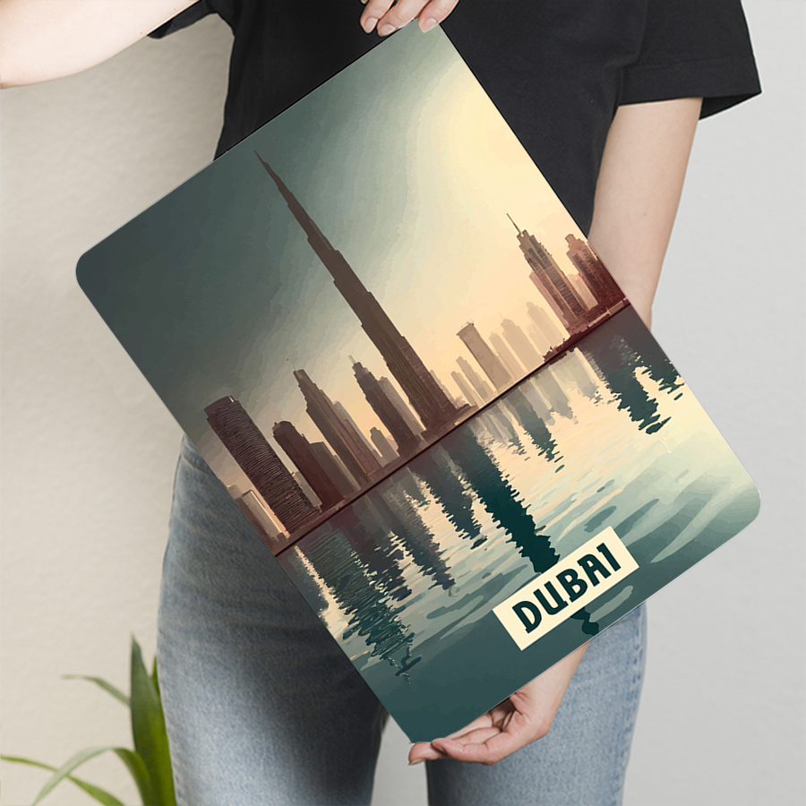 Dubai Skyline bij zonsondergan - Home Office Dubai recensie en prijs