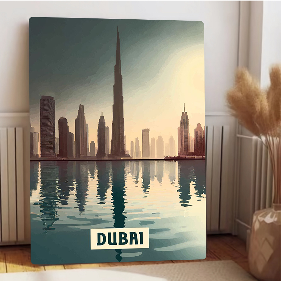 Dubai Skyline bij zonsondergan - Home Office Dubai recensie en prijs