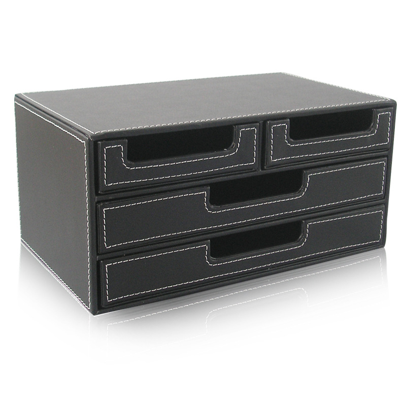 Zwart lederen kleine archiefka - File Cabinet Drawer recensie en prijs