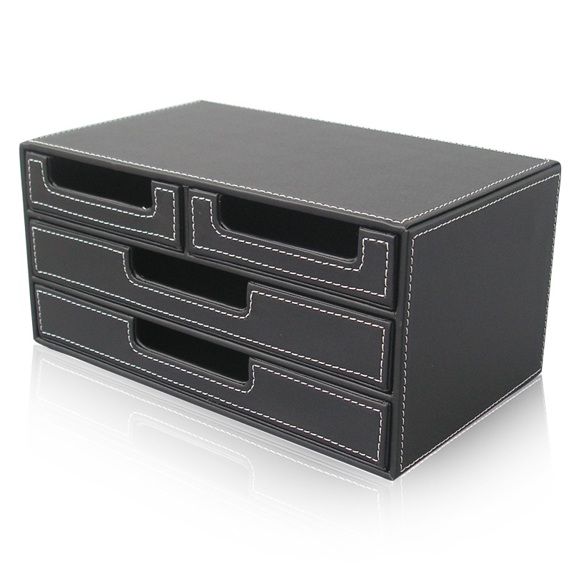 Zwart lederen kleine archiefka - File Cabinet Drawer recensie en prijs