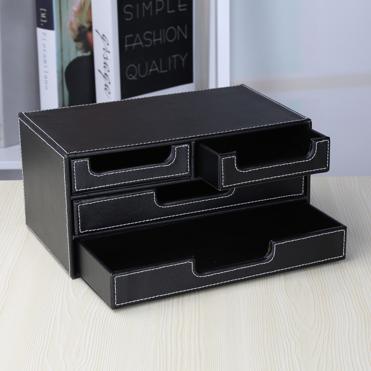 Zwart lederen kleine archiefka - File Cabinet Drawer recensie en prijs