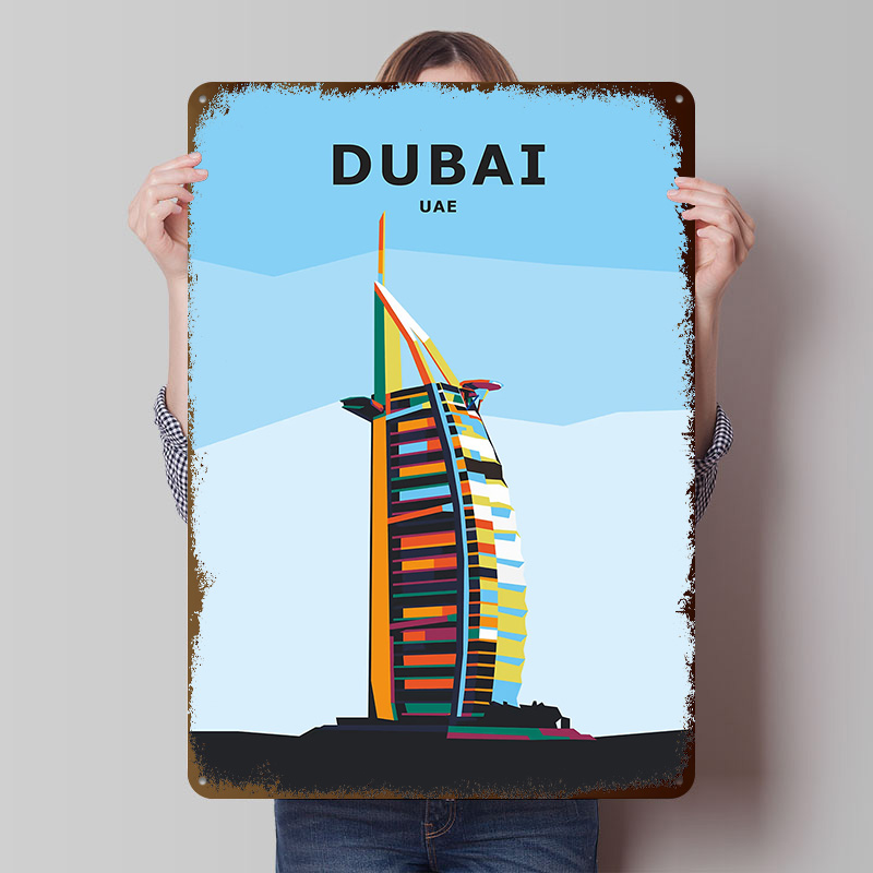 Reis naar Dubai blikken poster - Home Office Dubai recensie en prijs
