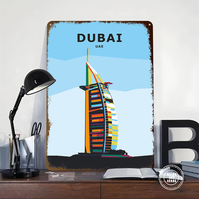 Reis naar Dubai blikken poster - Home Office Dubai recensie en prijs