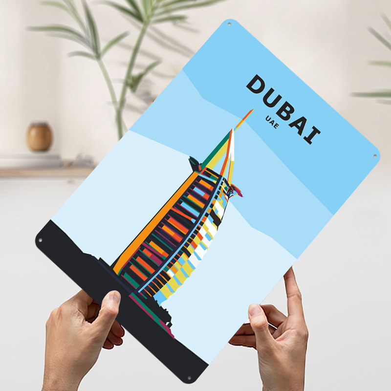Reis naar Dubai blikken poster - Home Office Dubai recensie en prijs