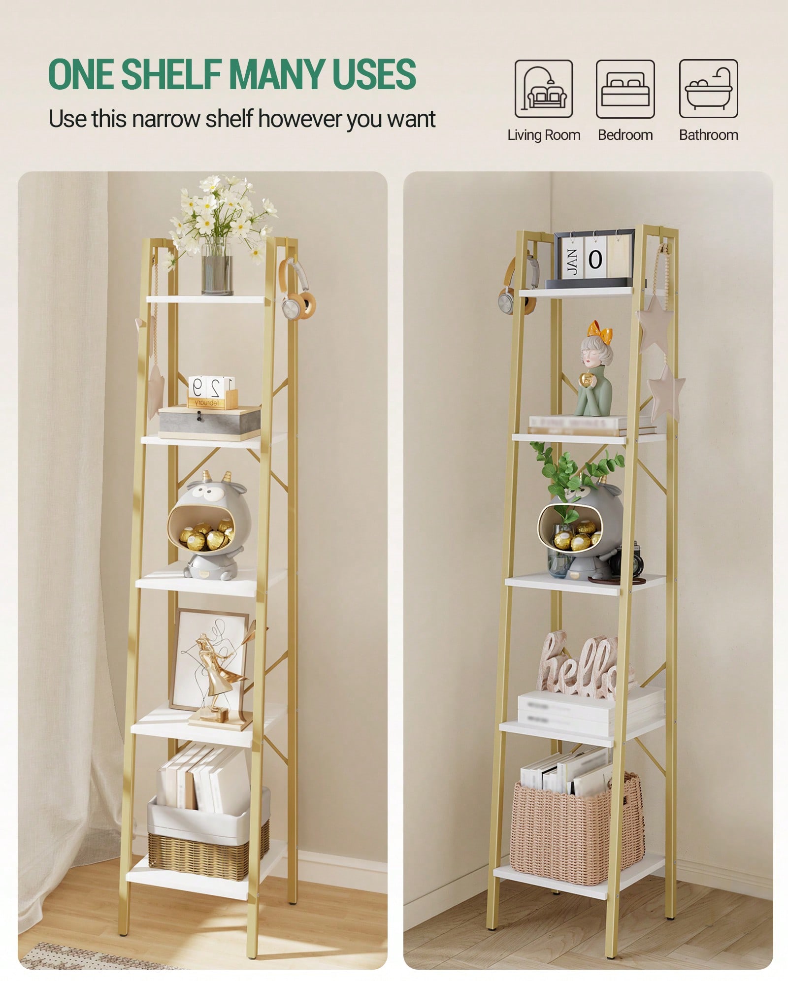 5-laags ladderplank modern gla - Bookcase Wood Shelf recensie en prijs