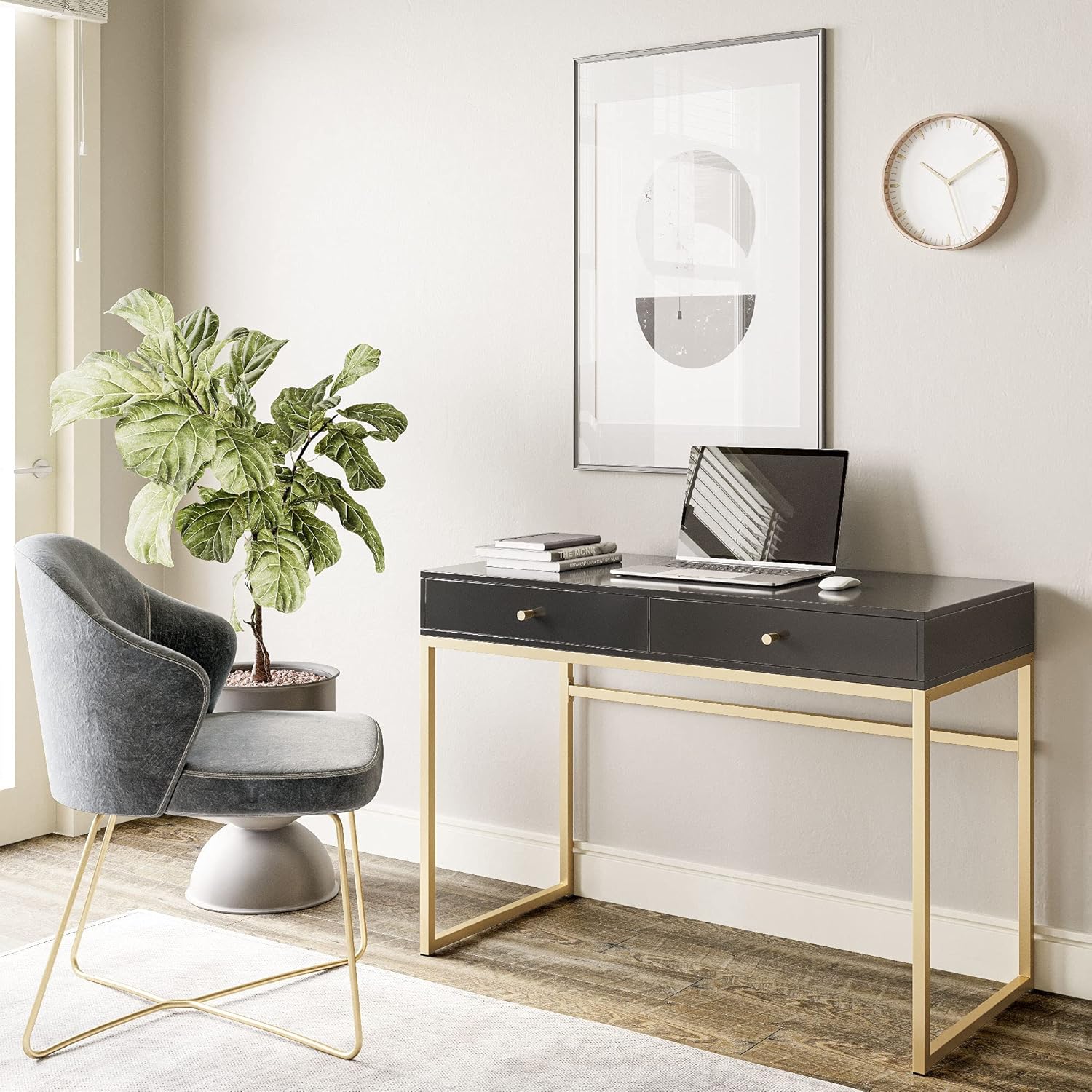 42 inch make-uptafel of bureau - Home Office Desk With Drawers recensie en prijs