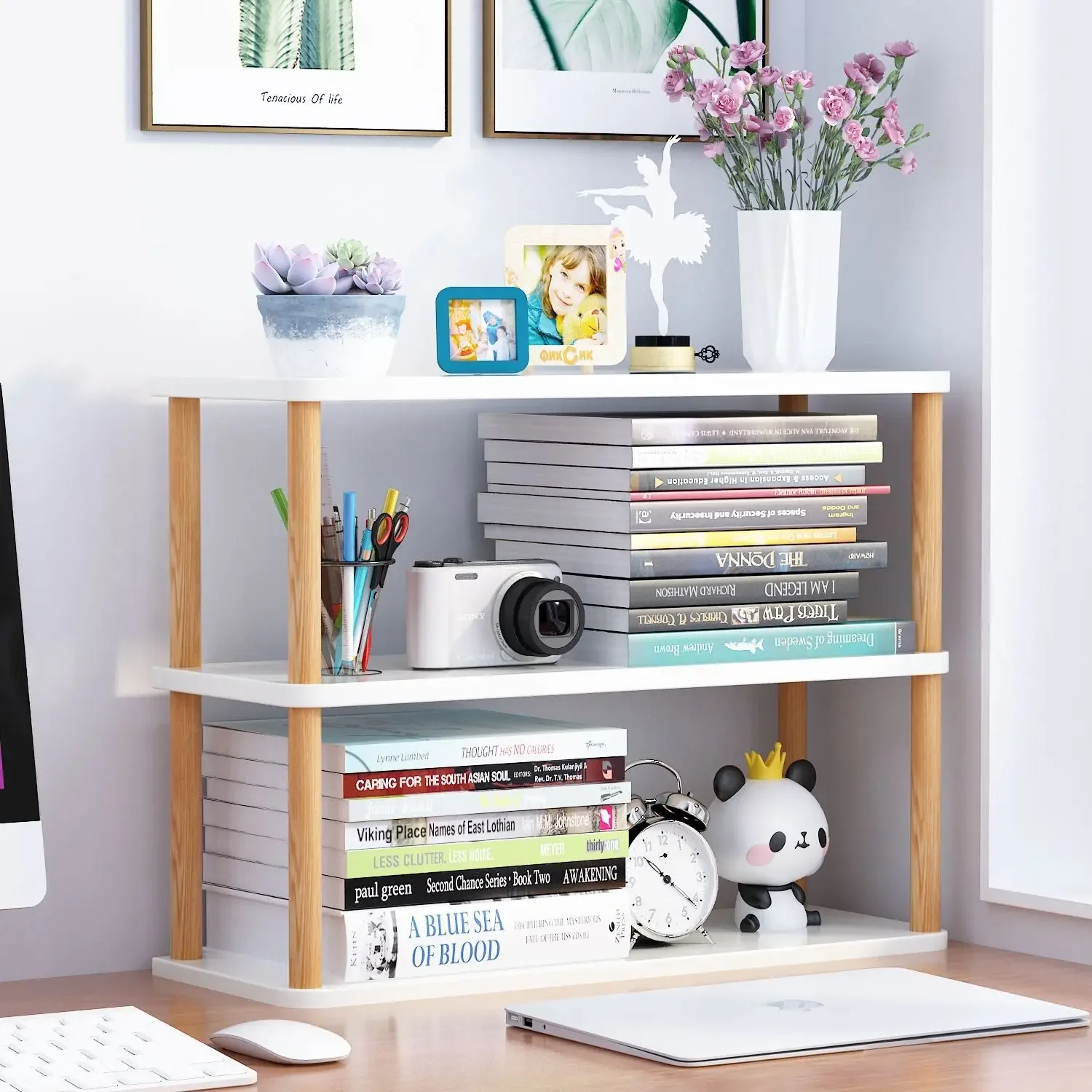 Boekenkast Houten Plank Deskto - Bookcase Wood Shelf recensie en prijs