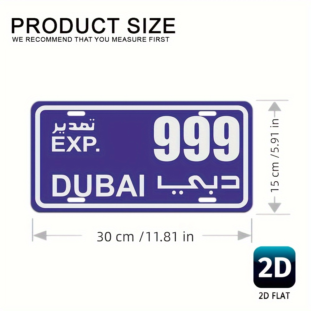 Vintage Dubai kentekenplaat me - Home Office Dubai recensie en prijs