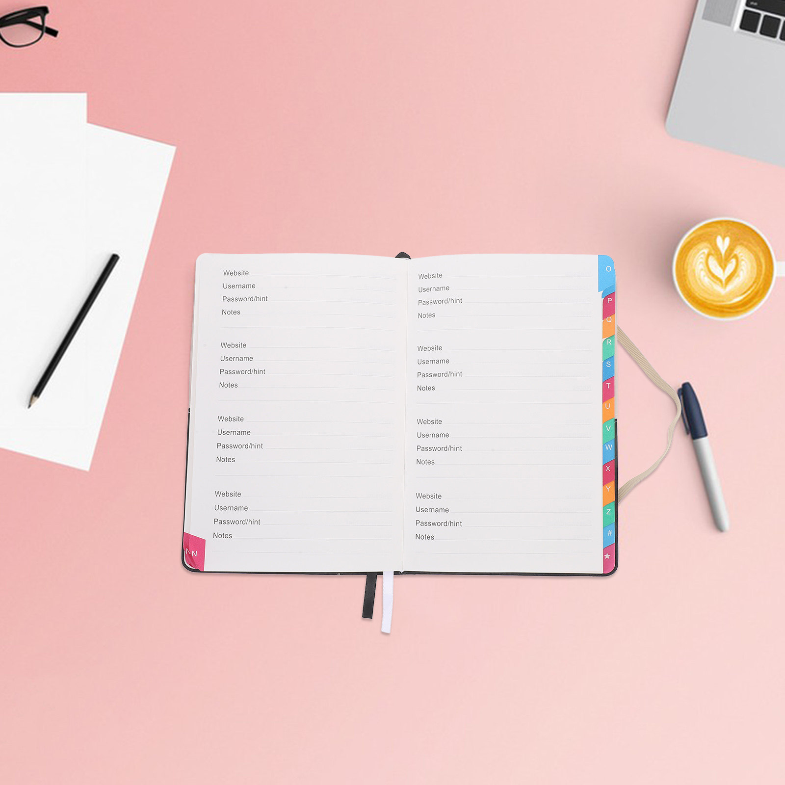 A5 Wachtwoordnotitieboekje Vee - Address Home Office recensie en prijs